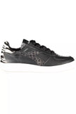 Black Leather Womens Sneaker