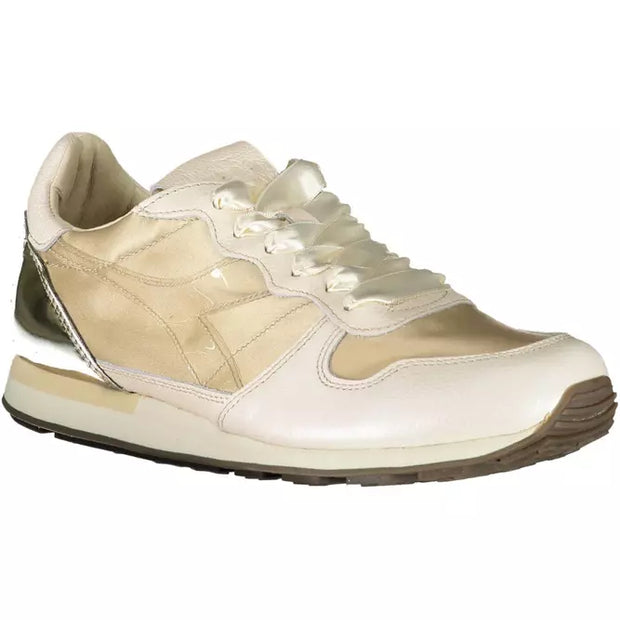 Beige Leather Women Sneaker