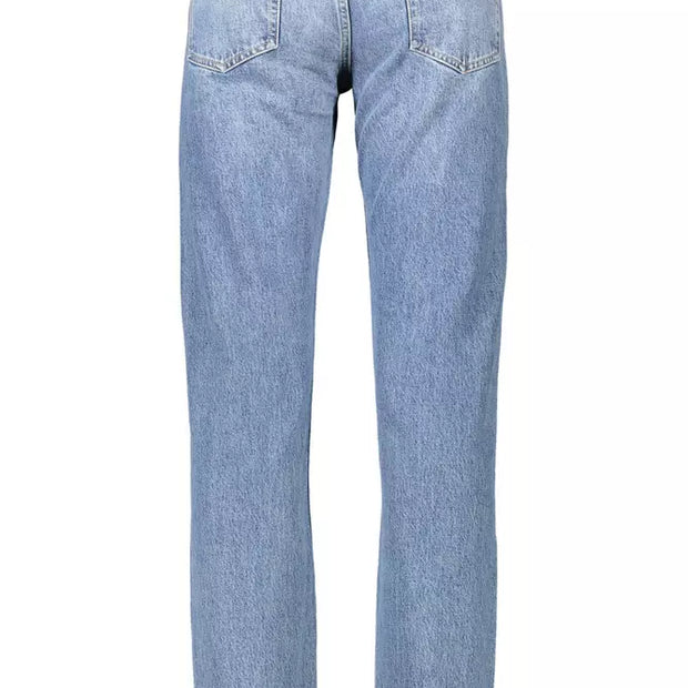 Light Blue Cotton Men Jean