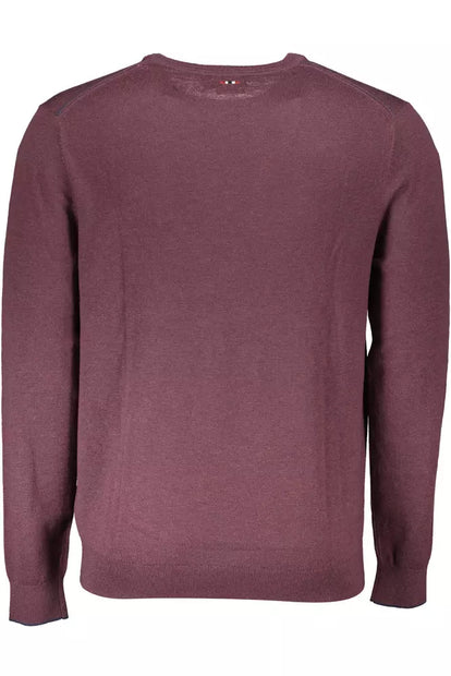 Purple Wool Men Sweater