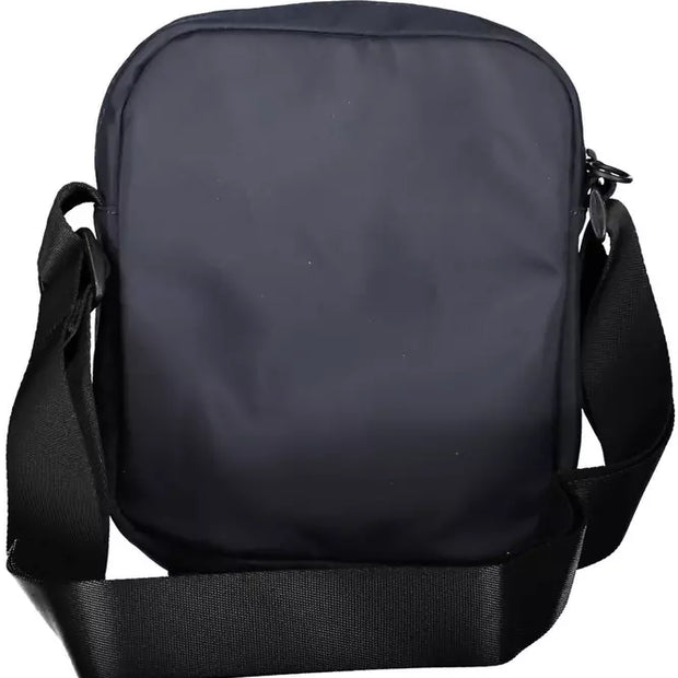 Blue Polyester Men Shoulder Bag