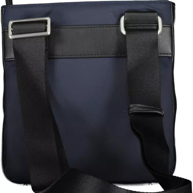 Blue Polyester Men Shoulder Bag