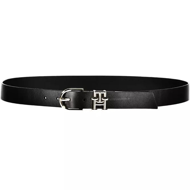 Black Leather Women Belt