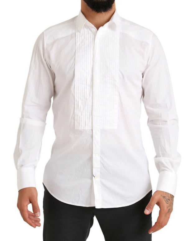 White GOLD Formal Cotton Tuxedo Dress Shirt