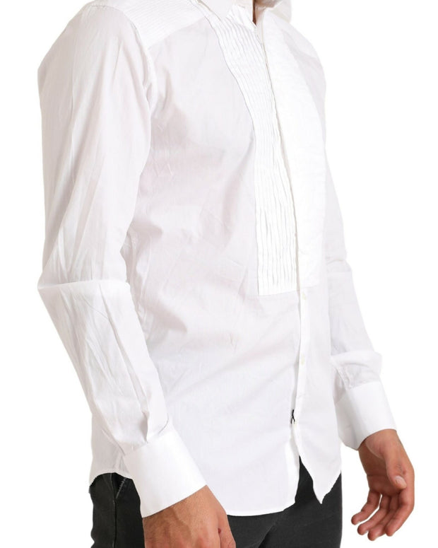 White GOLD Formal Cotton Tuxedo Dress Shirt