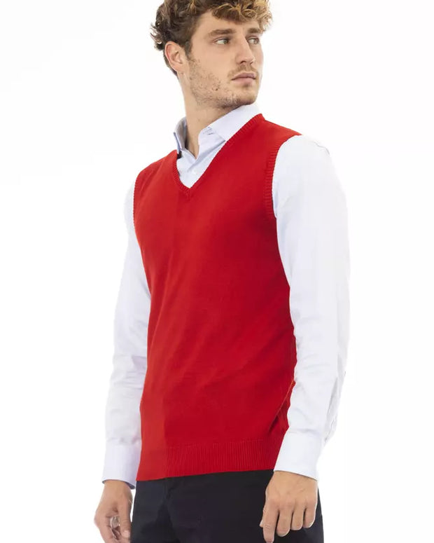 Red Viscose Men's Jacket