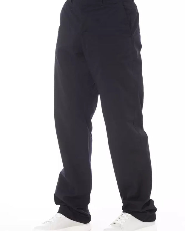 Blue Cotton Men's Pant