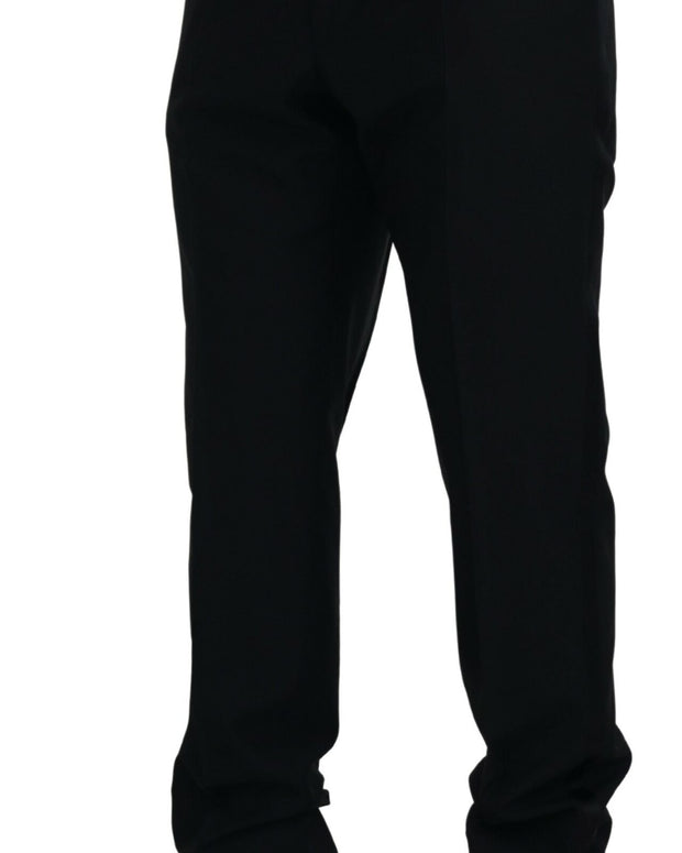 Black Dress Wool Silk Trouser Pants