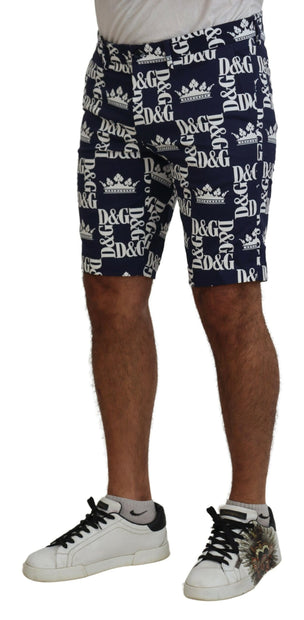 Casual Crown Print Chinos Shorts