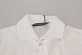 White Cotton Logo Short Sleeve Polo T-shirt