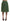 Metallic Green High Waist A-line Pleated Skirt