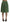 Metallic Green High Waist A-line Pleated Skirt