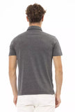 Gray Cotton Men Polo