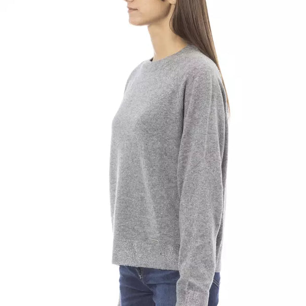 Gray Wool Women Sweater