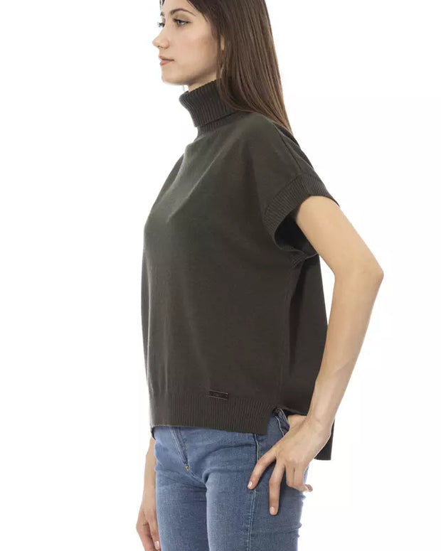 Green Wool Women Sweater