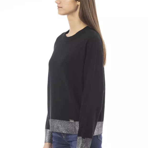 Black Wool Women Sweater