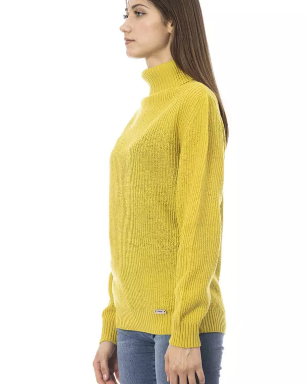 Yellow Wool Women Sweater