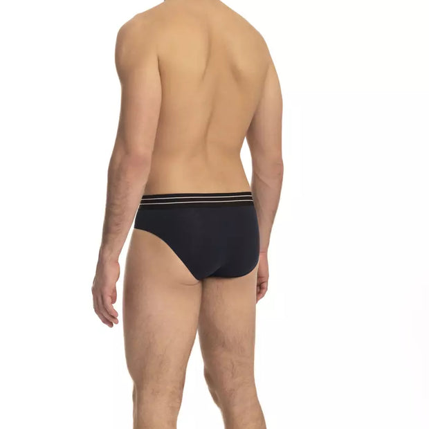 Blue Cotton Men Underwear Tri-Pack