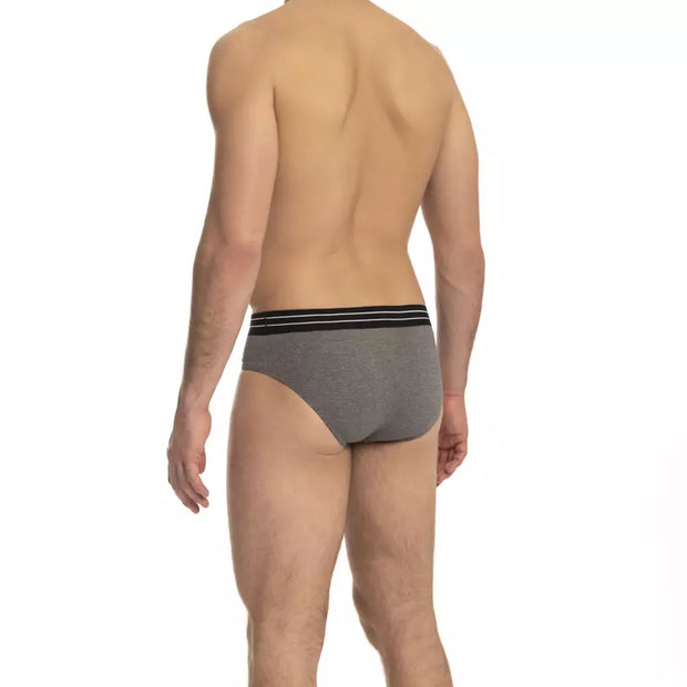 Gray Cotton Men Underwear Trio Pack