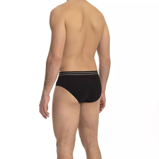 Black Cotton Men Underwear Set