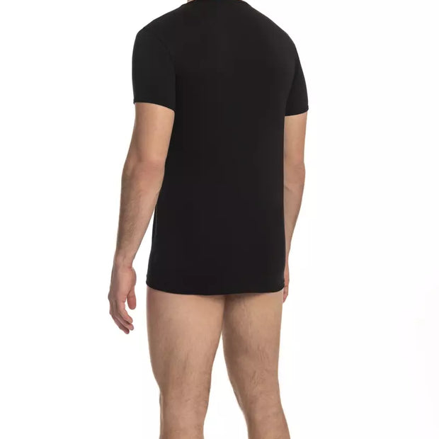 Black Cotton Men T-Shirt