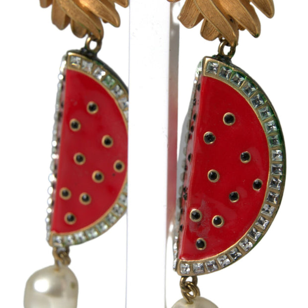 Radiant Red Watermelon Clip-On Earrings