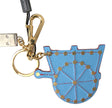 Elegant Multicolor Keychain with Gold Accents