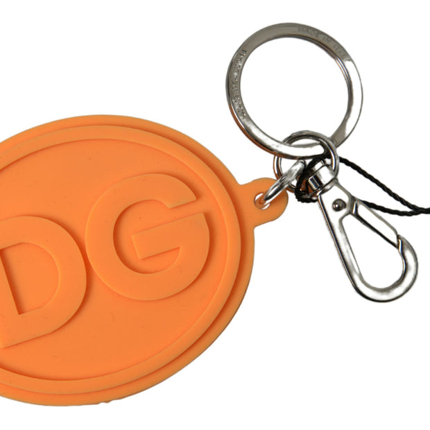 Chic Orange & Gold Keychain Accessory