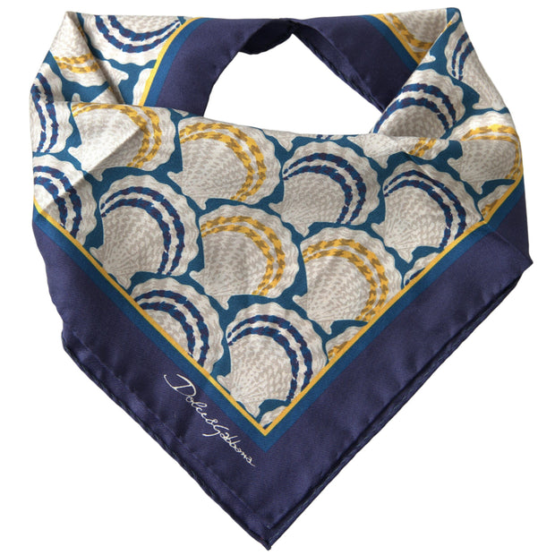 Elegant Multicolor Silk Men's Square Scarf