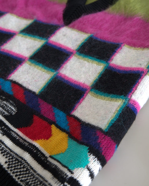 Multicolor Stripes V-neck Pullover Sweater