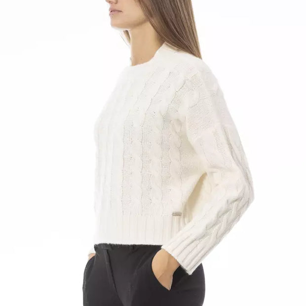 Beige Wool Women Sweater