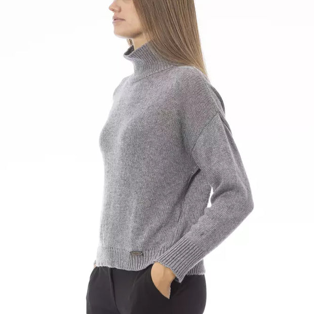 Gray Wool Women Sweater