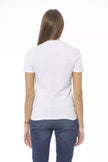 White Cotton Women T-Shirt