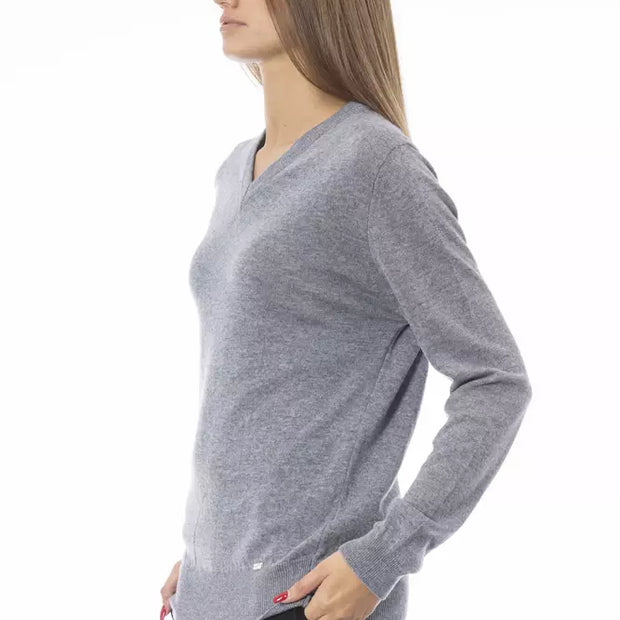 Gray Wool Women Sweater