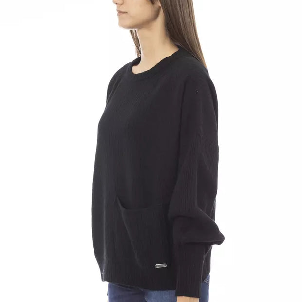 Black Wool Women's Sweater