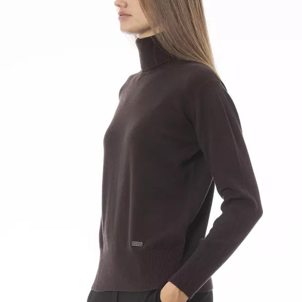 Brown Wool Women Sweater