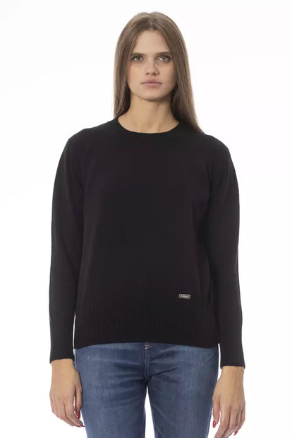 Black Wool Women Sweater