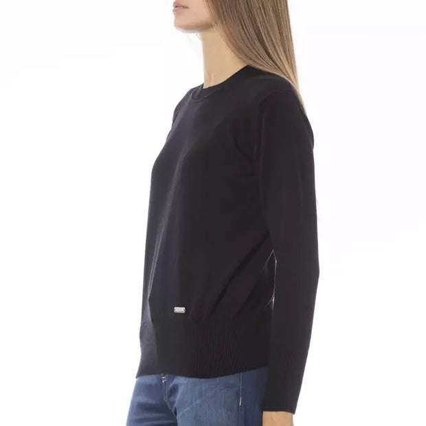 Black Wool Women Sweater