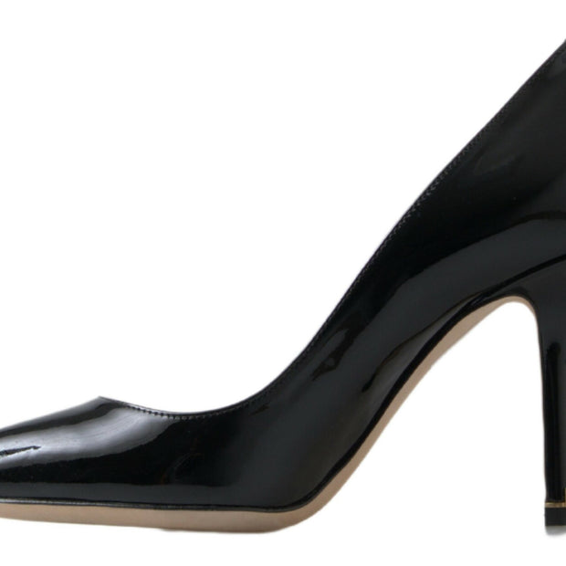 Elegant Patent Leather Heels Pumps