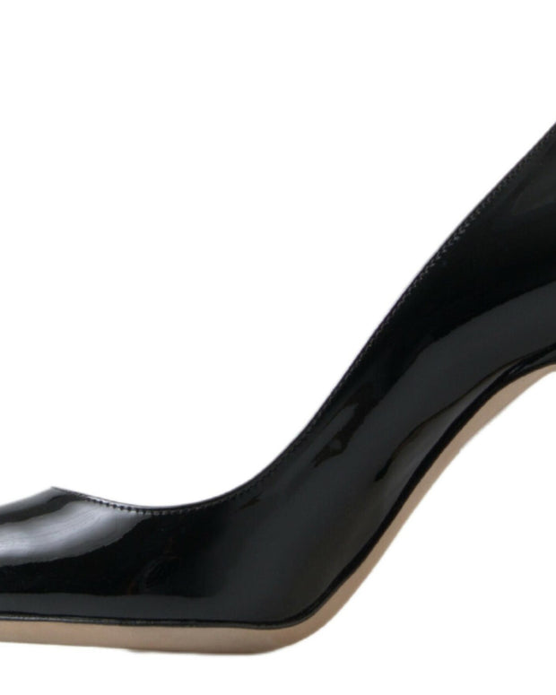 Black Patent Leather High Heels Pumps Shoes