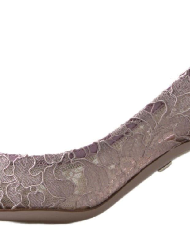 Pink Floral Lace DG Crystal Pumps Shoes