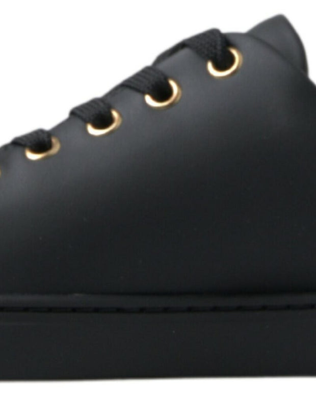 Black Gold Leather Classic Sneakers Shoes