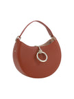 Sepia Brown Small Arlène Leather Shoulder Bag