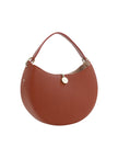 Sepia Brown Small Arlène Leather Shoulder Bag