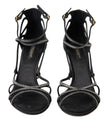 Rhinestone Stiletto Sandal Satin Shoes