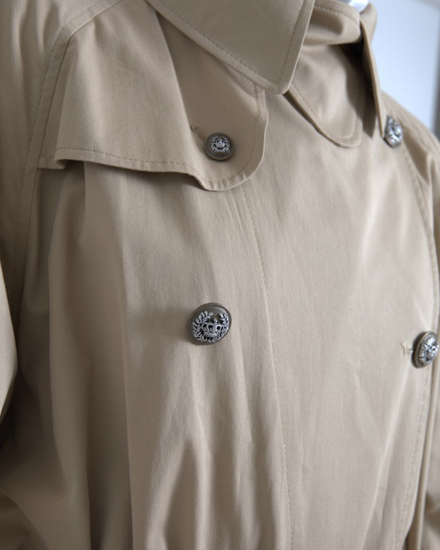 Khaki Double Breasted Trench Coat Jacket