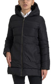 Black Polyester Hooded Reversible Jacket