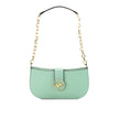 Carmen Small Sea Green Leather Pouchette Shoulder Crossbody Purse