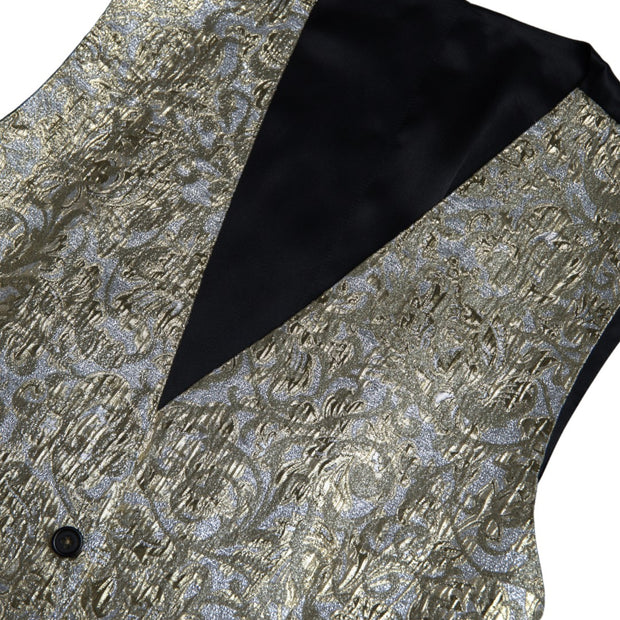 Elegant Gold Silk Formal Vest