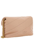 Chic Blush Quilted Crossbody Love Puff Bag